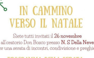 Incontro, condivisione e preghiera – 26 novembre 2021