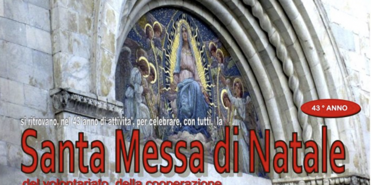 Santa Messa di Natale del volontariato, della cooperazione e della libertà dalle tossicodipendenze – 12 dicembre 2021